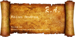 Reiss Andrea névjegykártya